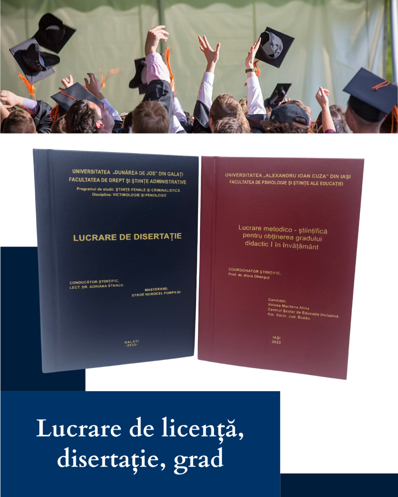 Lucrare de disertaţie, licenţă, grad